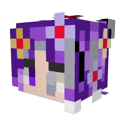Novyria Minecraft avatar head, 3D render