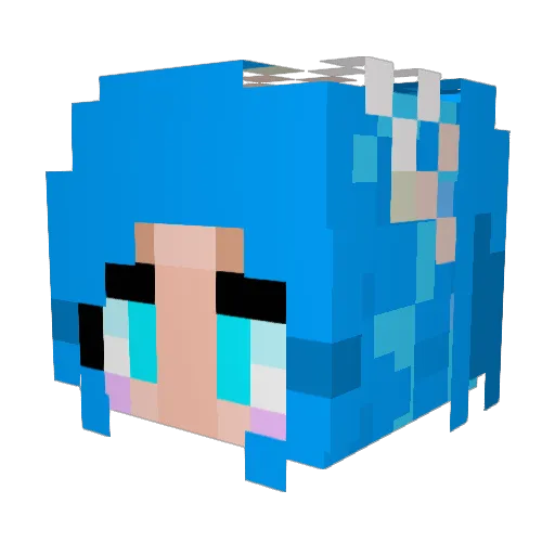 Now_Nara16 Minecraft avatar head, 3D render
