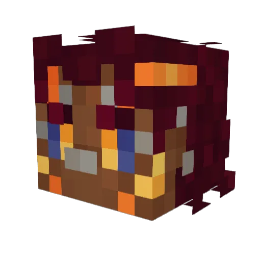 Now_and_Never Minecraft avatar head, 3D render