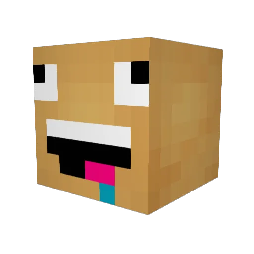 Nowkh Minecraft avatar head, 3D render