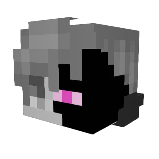 Nowkie Minecraft avatar head, 3D render