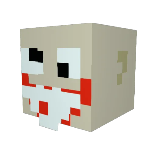 NowlerCoaster Minecraft avatar head, 3D render