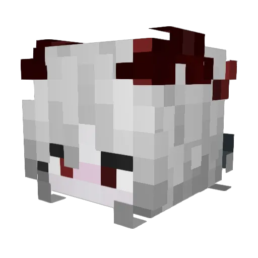 Nowobu Minecraft avatar head, 3D render