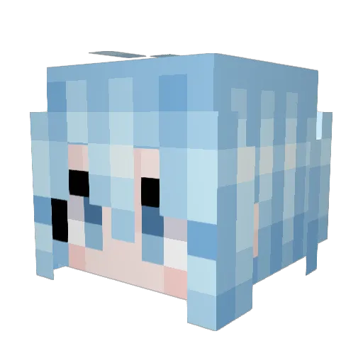 Nowredd Minecraft avatar head, 3D render