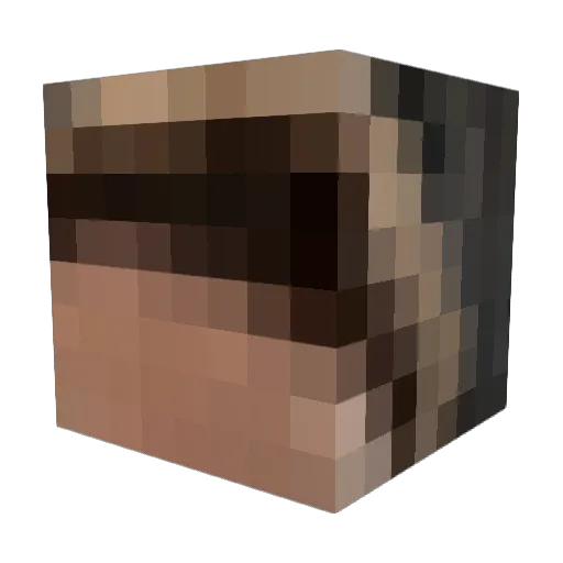 Nowrozi Minecraft avatar head, 3D render