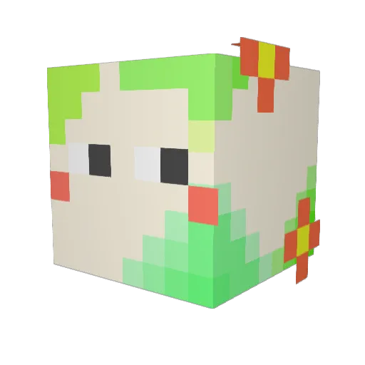Nowyoullnever Minecraft avatar head, 3D render