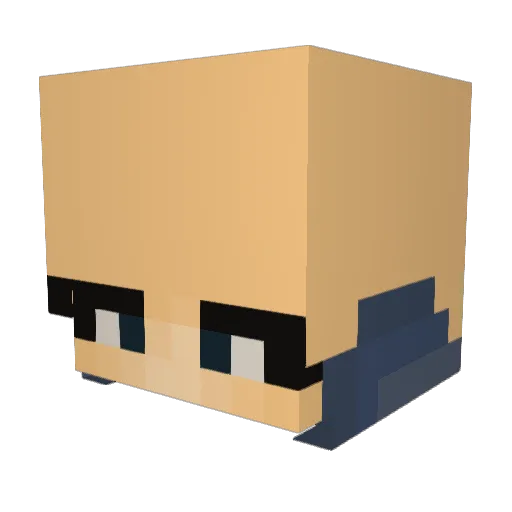 Nox44 Minecraft avatar head, 3D render
