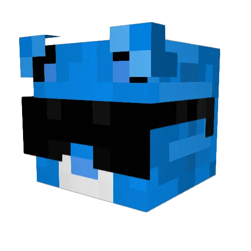 NoxHikaru Minecraft avatar head, 3D render