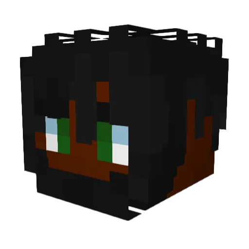 NoxasFlame Minecraft avatar head, 3D render