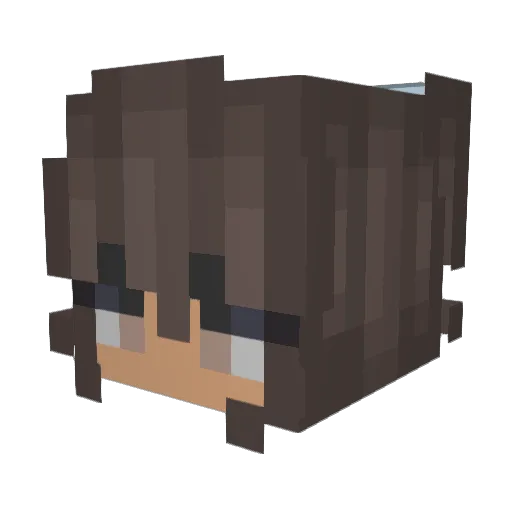 Noxclara Minecraft avatar head, 3D render
