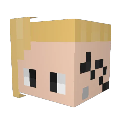 Noxcloudking Minecraft avatar head, 3D render