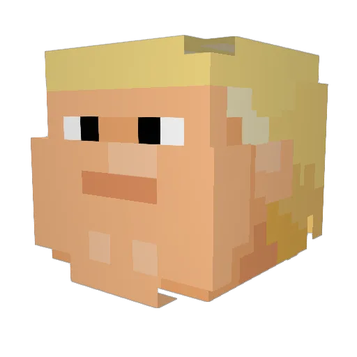 NoxesP Minecraft avatar head, 3D render