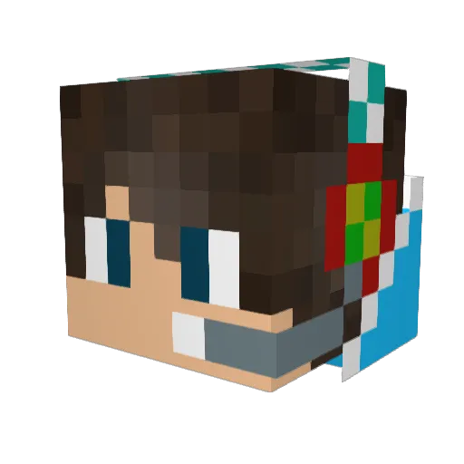 Noxie01 Minecraft avatar head, 3D render