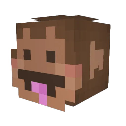 Noxies Minecraft avatar head, 3D render