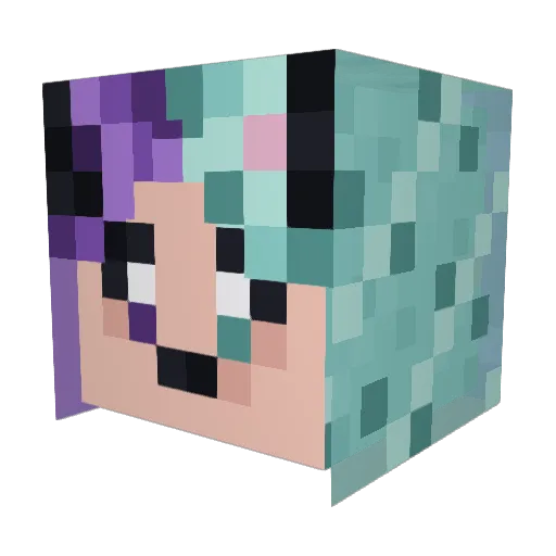 Noxiren01 Minecraft avatar head, 3D render