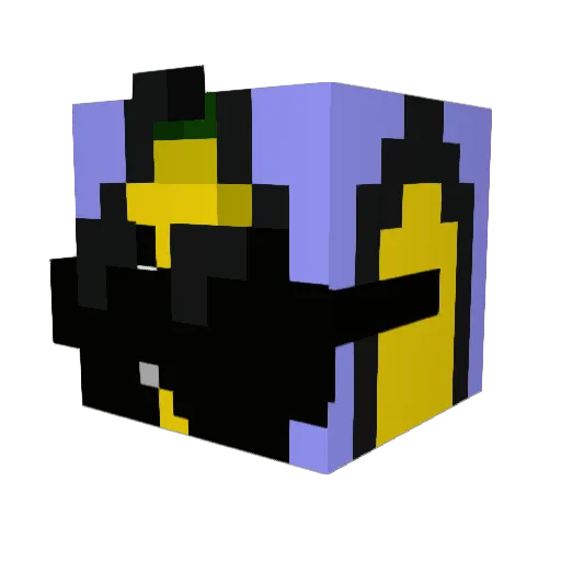 Noxmigra Minecraft avatar head, 3D render