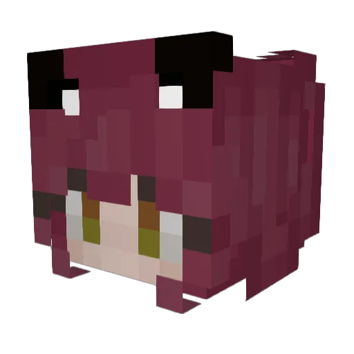 Noxolotll Minecraft avatar head, 3D render