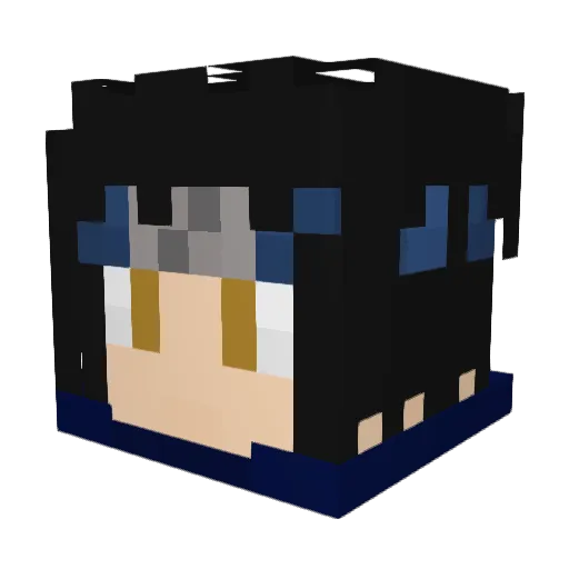 Noxver Minecraft avatar head, 3D render