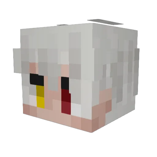NoyaaaJR Minecraft avatar head, 3D render