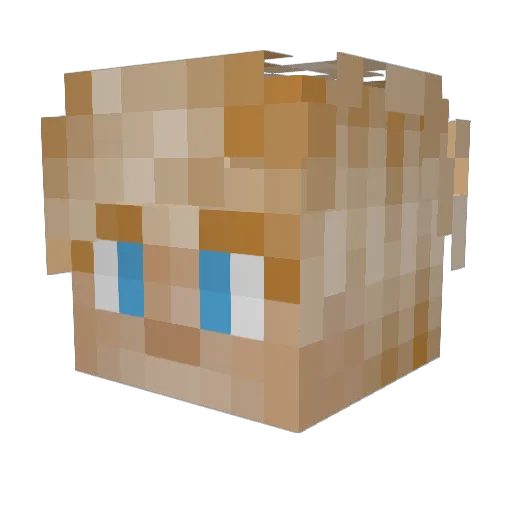 Noyahh Minecraft avatar head, 3D render