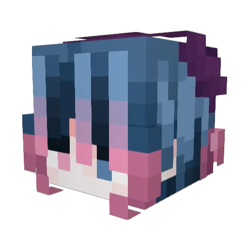 Noyayaaa Minecraft avatar head, 3D render