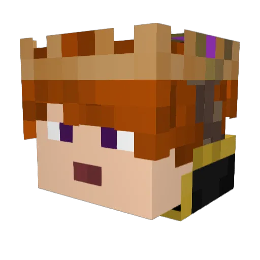 Noynek Minecraft avatar head, 3D render