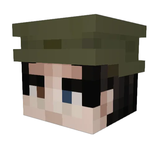 Noyron Minecraft avatar head, 3D render