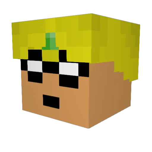 Noz99 Minecraft avatar head, 3D render