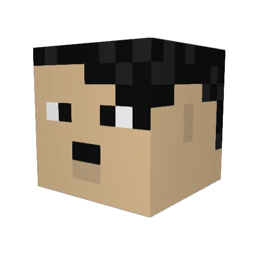Nozel_YT Minecraft avatar head, 3D render