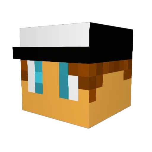 Nozidx7 Minecraft avatar head, 3D render