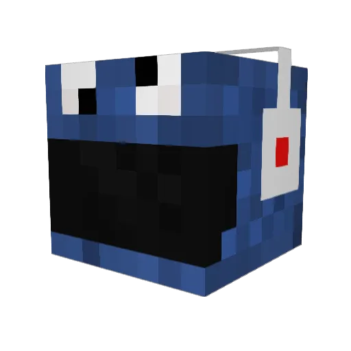 Nozinator Minecraft avatar head, 3D render
