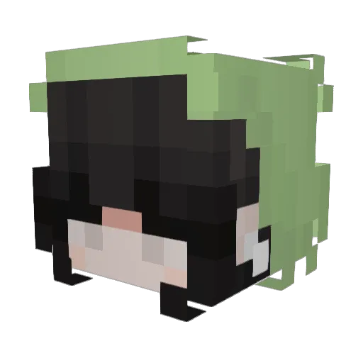 Nozumi_ Minecraft avatar head, 3D render