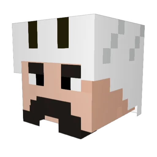 Nozzovic Minecraft avatar head, 3D render