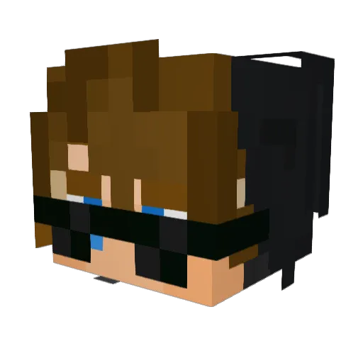 Np0_EZ Minecraft avatar head, 3D render