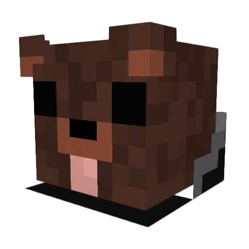 NpC1_1 Minecraft avatar head, 3D render