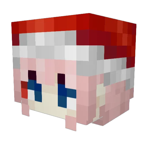 Npc5 Minecraft avatar head, 3D render