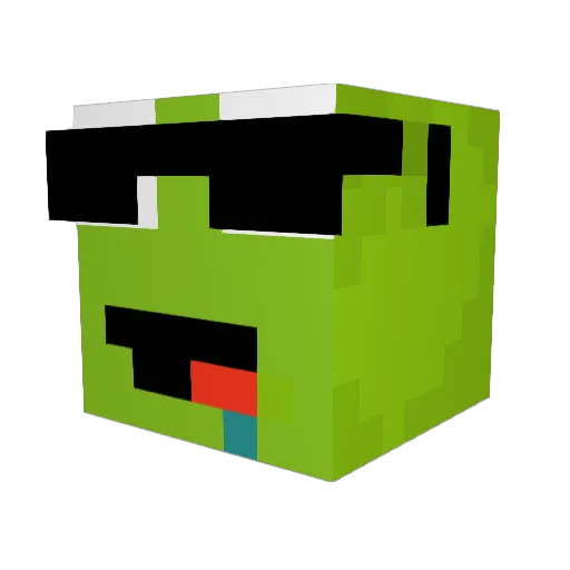 Npelz Minecraft avatar head, 3D render
