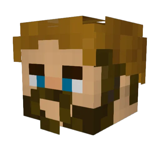 Nq7af Minecraft avatar head, 3D render