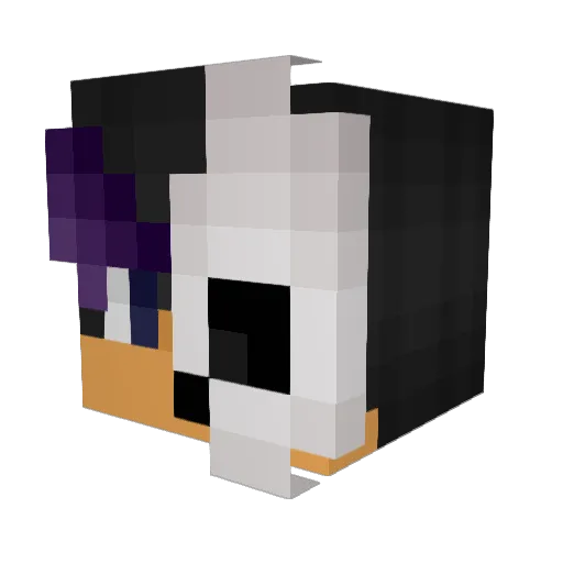 NqUm Minecraft avatar head, 3D render