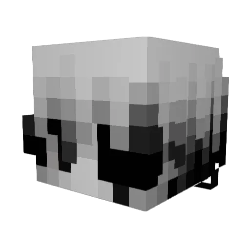 Nqeah Minecraft avatar head, 3D render