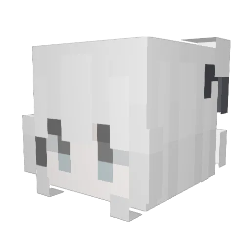 Nqfoxo Minecraft avatar head, 3D render
