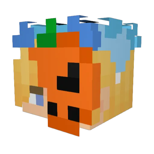 Nqouir_ Minecraft avatar head, 3D render