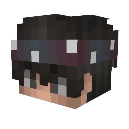Nqsh Minecraft avatar head, 3D render