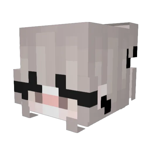 Nqstykk Minecraft avatar head, 3D render