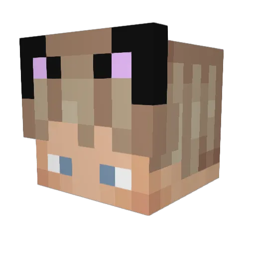 Nqvax Minecraft avatar head, 3D render
