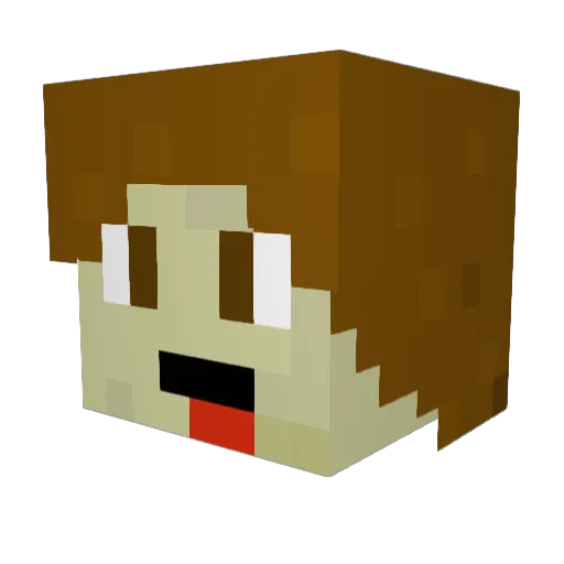 Nqvrey Minecraft avatar head, 3D render