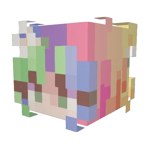 Nr3F Minecraft avatar head, 3D render