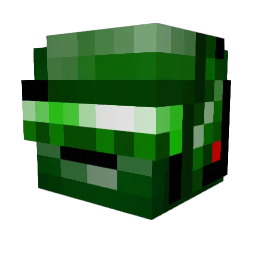 NrEr Minecraft avatar head, 3D render