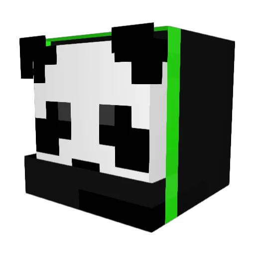 NrPanda_ Minecraft avatar head, 3D render