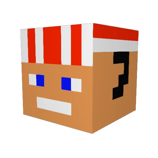 Nrad06 Minecraft avatar head, 3D render
